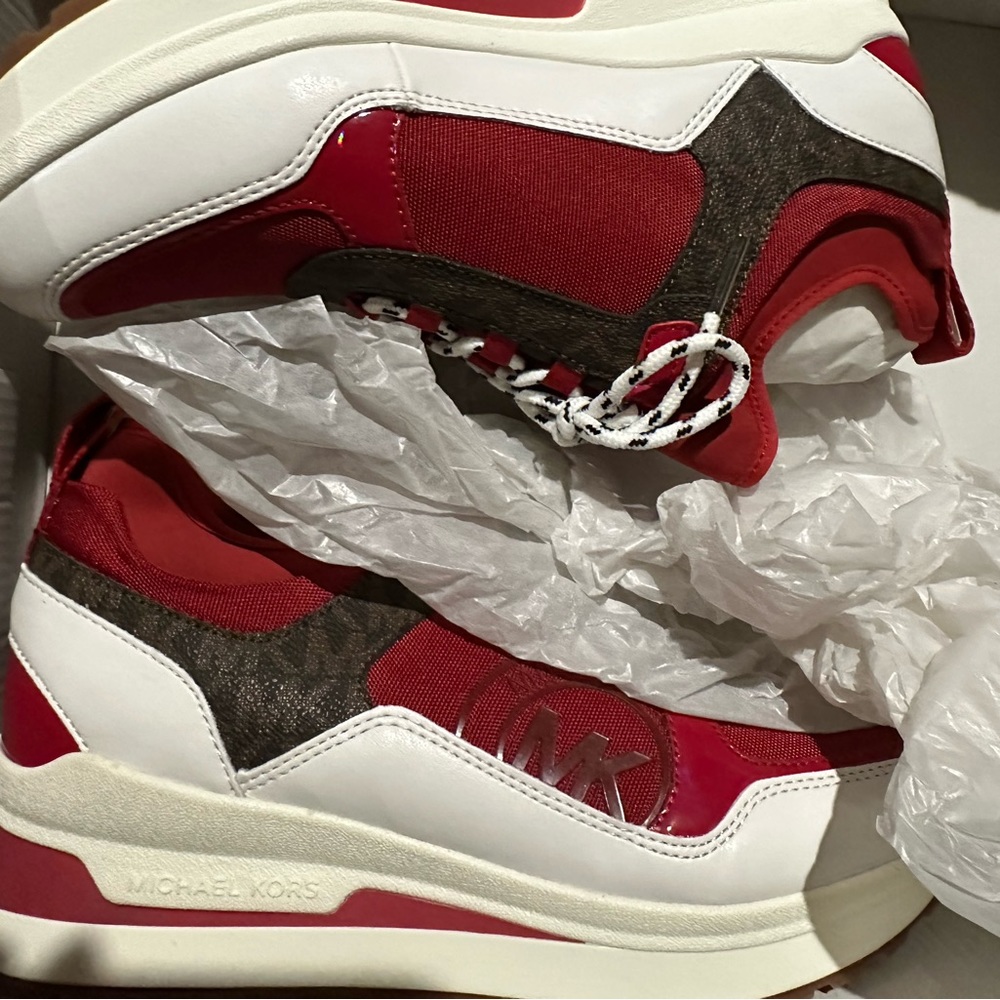Red & Brown MK Sneakers